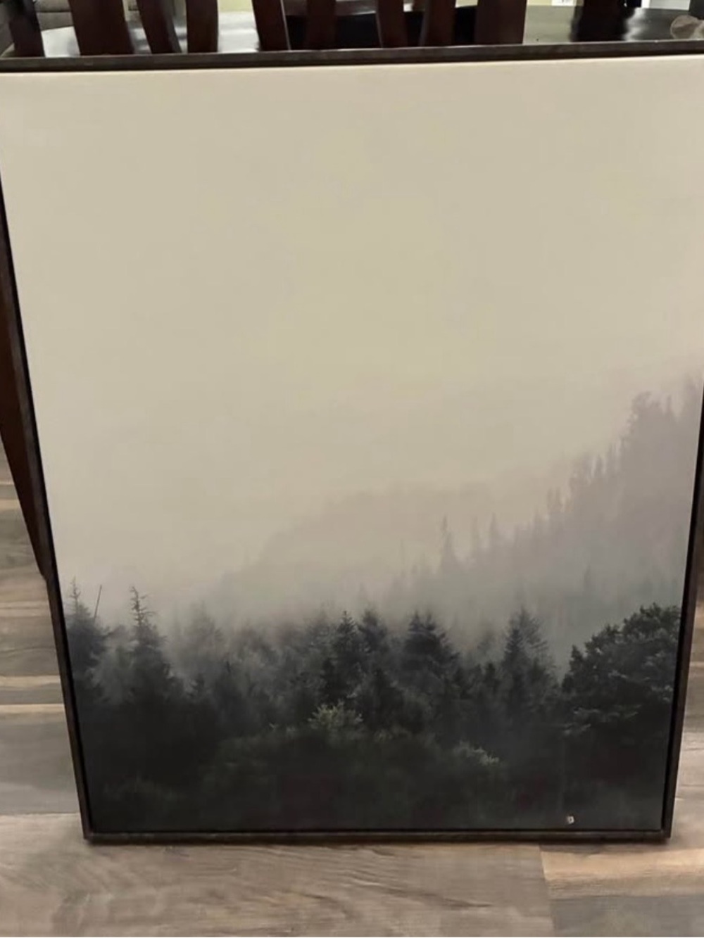 Target Neutral Foggy Forest Wall Art in Black and Cream